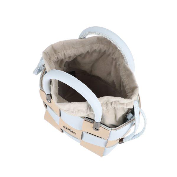 Poseta casual de dama din piele eco albastru intretesuta cu bretea Galanti BS043CNT2205402 121