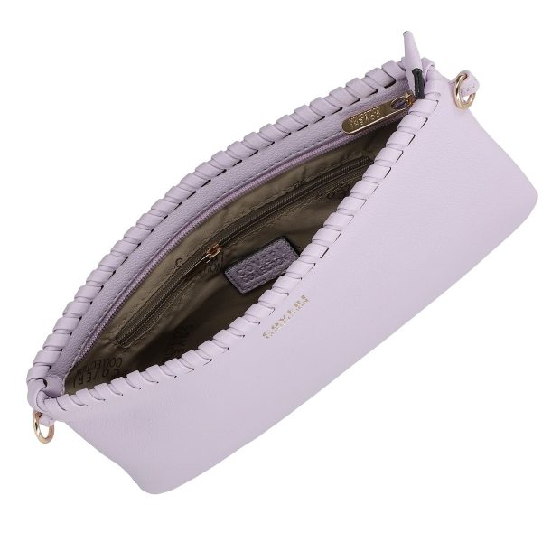 Poseta casual femei de mana piele eco mov deschis cu bretea reglabila Coveri BSPOCA2205116 119