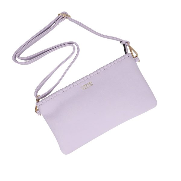 Poseta casual femei de mana piele eco mov deschis cu bretea reglabila Coveri BSPOCA2205116 120