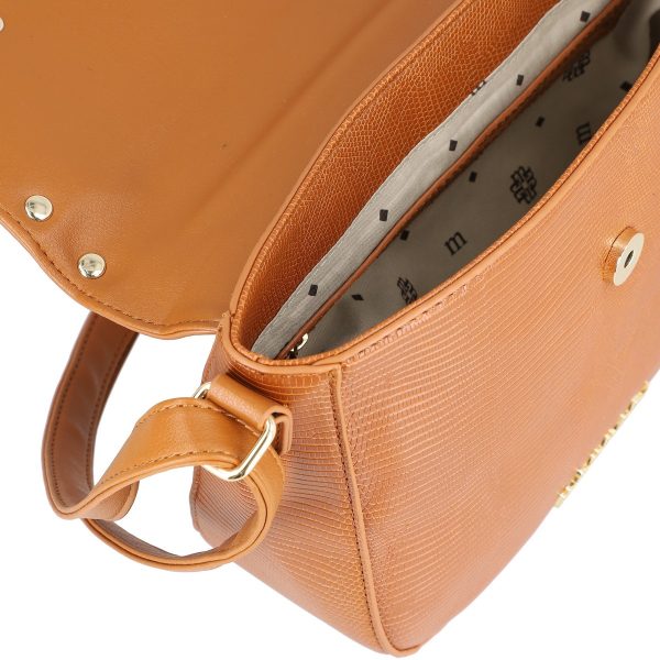Poseta casual dama din piele eco maro cu elemente metalice si trei buzunare Monnari BSNOPO2108123 120