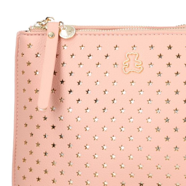 Geanta de Umar cu Bareta Ajustabila Eleganta Dama Piele Eco Roz cu Doua Compartimente - Lulu Castagnette BSLLPO2203024 120