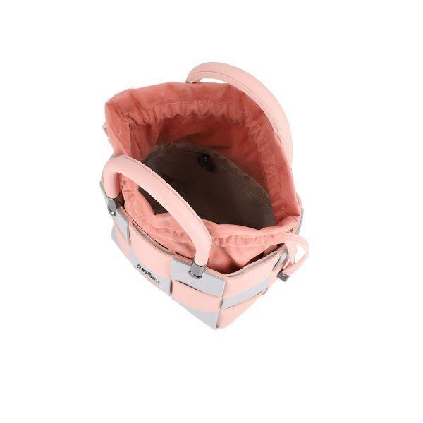 Poseta casual dama piele ecologica roz intretesuta cu cumpartiment mare Galanti BS043CNT2205400 121