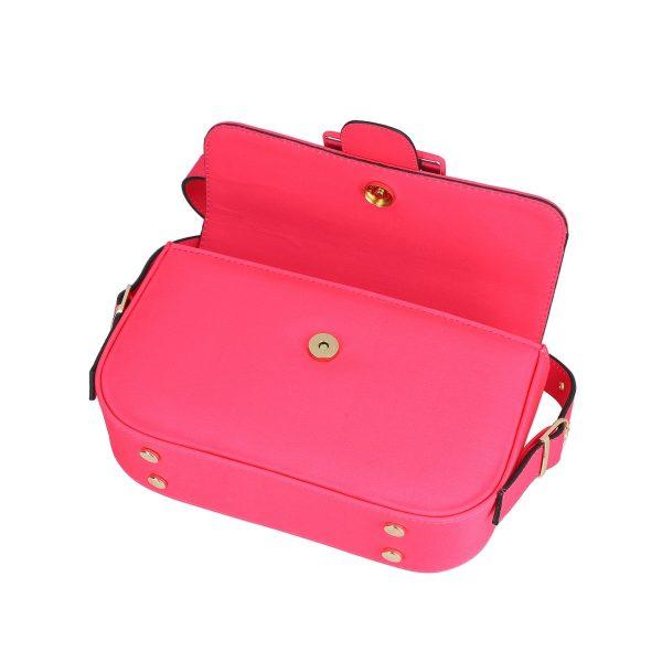 Poseta eleganta de mana femei piele eco fuchsia cu un compartiment Zoe BS1027PO2205344 121