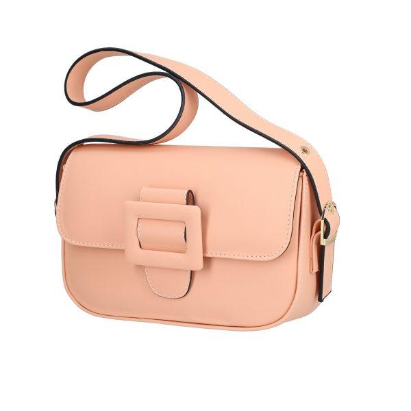 Geanta Umar Dama Casual - Poseta Dama Mica Casual Piele Eco Roz cu Bretea si Un Compartiment - Zoe BS1027PO2205342