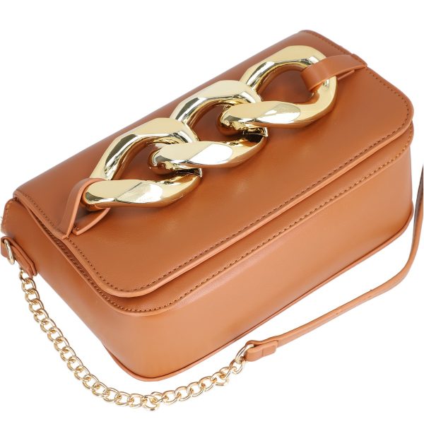 Poseta eleganta dama piele eco maro elemente fashion cu un compartiment BSPO2109065 120