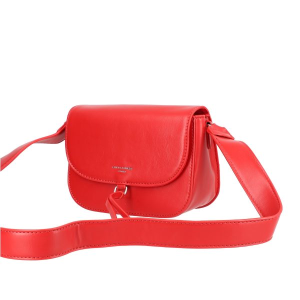 Poseta Dama Rosie Casual de Femei din Piele Eco cu Bareta si Un Compartiment - David Jones BSDJPO2108313 122