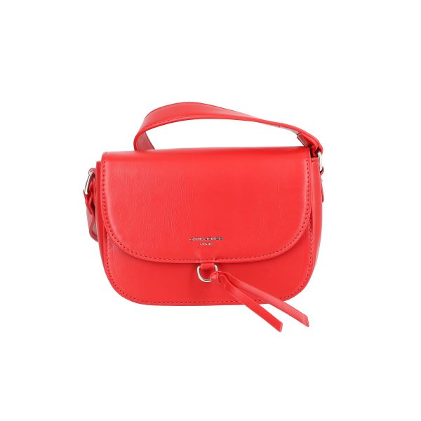 Poseta Dama Rosie Casual de Femei din Piele Eco cu Bareta si Un Compartiment - David Jones BSDJPO2108313 123