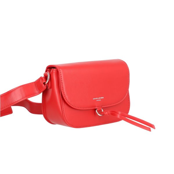 David Jones - Poseta Dama Rosie Casual de Femei din Piele Eco cu Bareta si Un Compartiment - David Jones BSDJPO2108313
