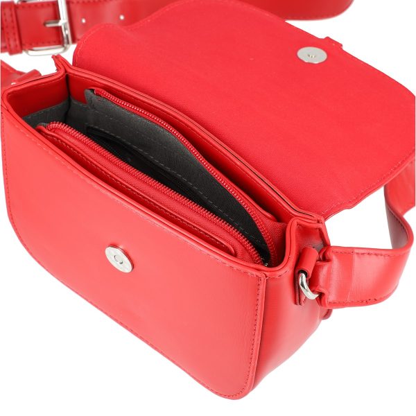Poseta Dama Rosie Casual de Femei din Piele Eco cu Bareta si Un Compartiment - David Jones BSDJPO2108313 120