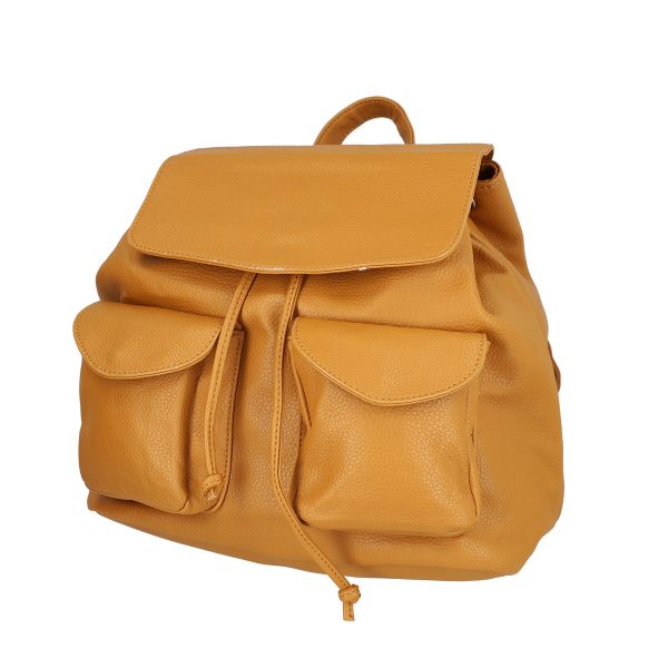 Rucsac de dama piele eco casual maro cu compartiment mare si două buzunare Turbo Bags BSTBRU2201003 121