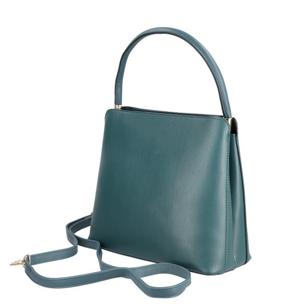 Geantă damă elegantă piele ecologică albastru textură fină David Jones BS6840EL2209151 121