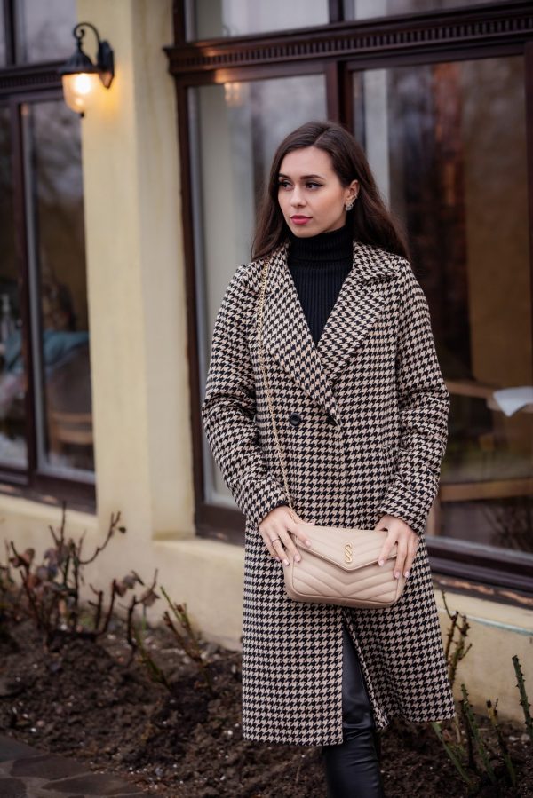 Poșetă casual damă piele ecologică bej cu bretea de umăr lanț Femestage BS2340FE2209101 120