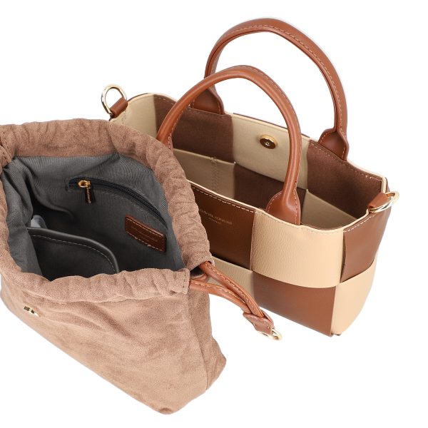 Poseta de Dama Casual, Piele Eco Galben Intrețesută cu Gentuță Detașabilă - David Jones BS6589PODJ2208422 120