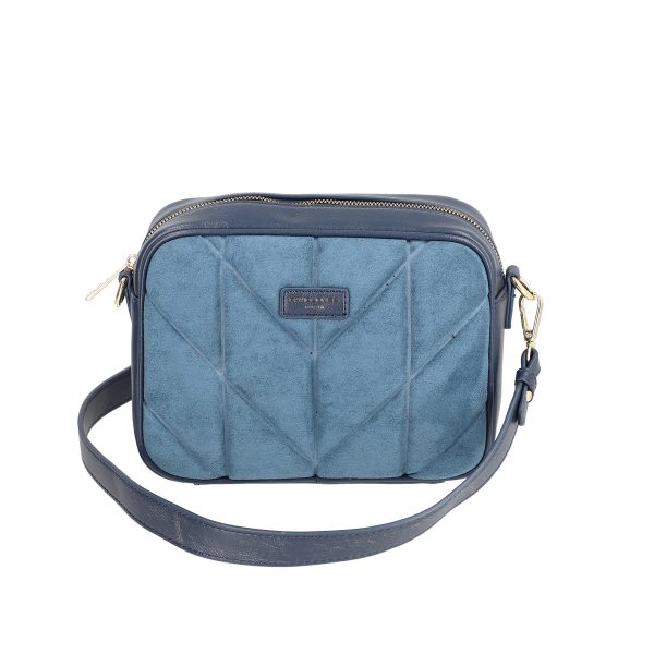 Poșetă casual femei piele ecologică albastru cu un compartiment David Jones BS6856DJ2209108 121