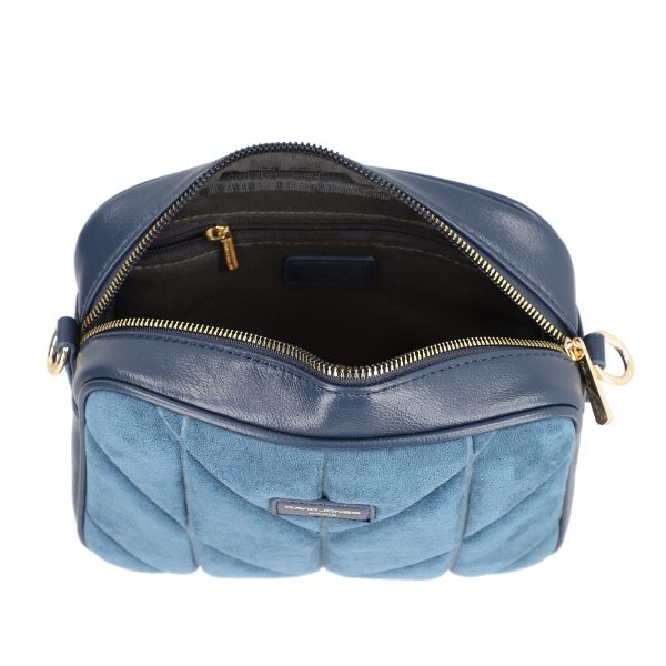 Poșetă casual femei piele ecologică albastru cu un compartiment David Jones BS6856DJ2209108 120