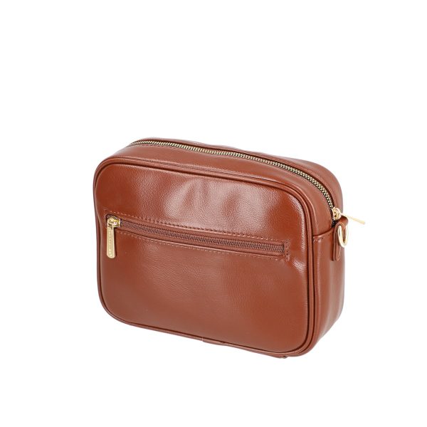 Poșetă casual femei piele ecologică maro cu un compartiment David Jones BS6856DJ2209106 124