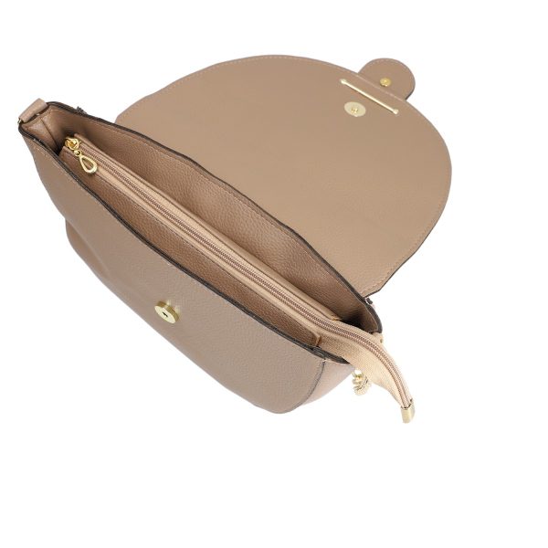 Poșetă damă casual piele ecologică taupe de umăr Laura Biaggi BS209P2208256 121