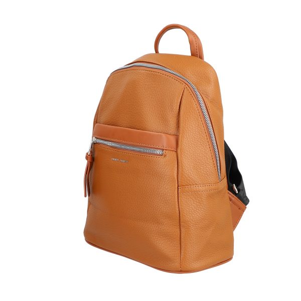 Rucsac damă piele ecologică maro cu buzunar frontal David Jones BS6807RUDJ2208414 122