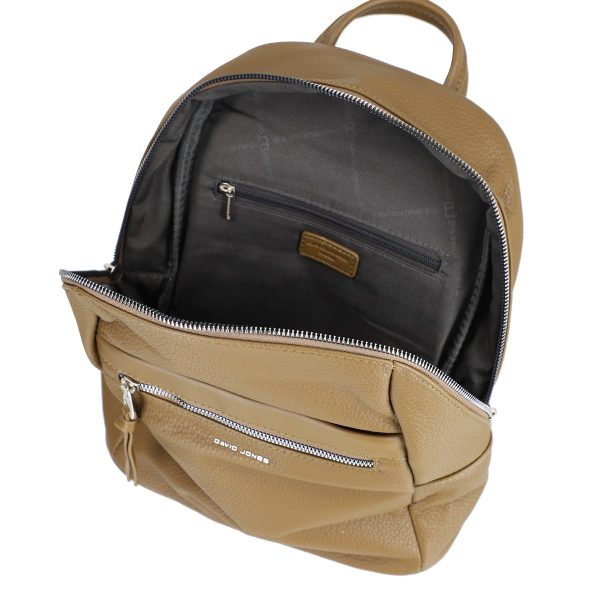 Rucsac Dama Kaki Piele Ecologică cu Buzunar Frontal David Jones BS6807RUDJ2208415 120