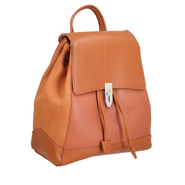 Rucsac damă piele ecologică maro închidere cu șnur David Jones BS6516RUDJ2208403 122