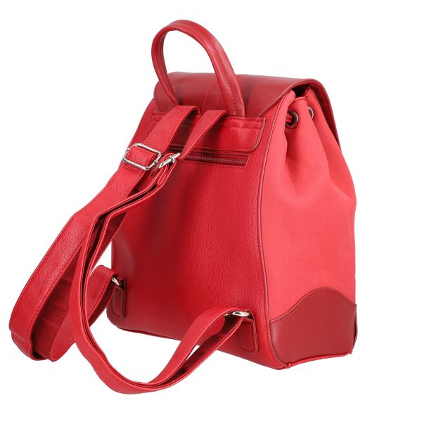 Rucsac Dama Rosu Piele Ecologică Inchidere cu Snur - David Jones BS6516RUDJ2208400 125