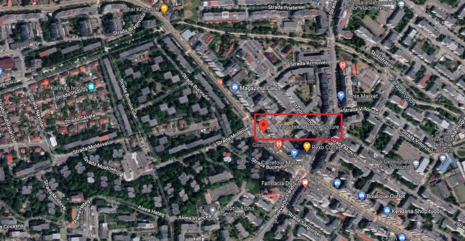 barneystore locatie harta satelit