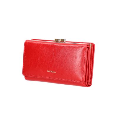 Portofel Dama de Piele Naturala Texturat Rosu Protectie RFID - Patrizia BSP108P2210218