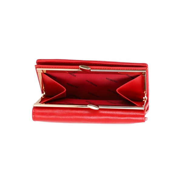 Portofel Dama de Piele Naturala Texturat Rosu Protectie RFID - Patrizia BSP108P2210218 120