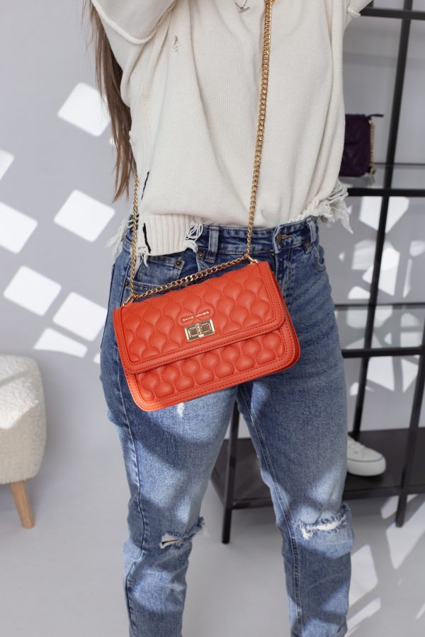 Geanta dama casual piele ecologica rosu caramiziu de umar David Jones BS6918PO2301128 119