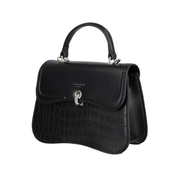 David Jones - Geanta Neagra de Mana Casual Dama din Piele Ecologica - David Jones BS6624CA2301204