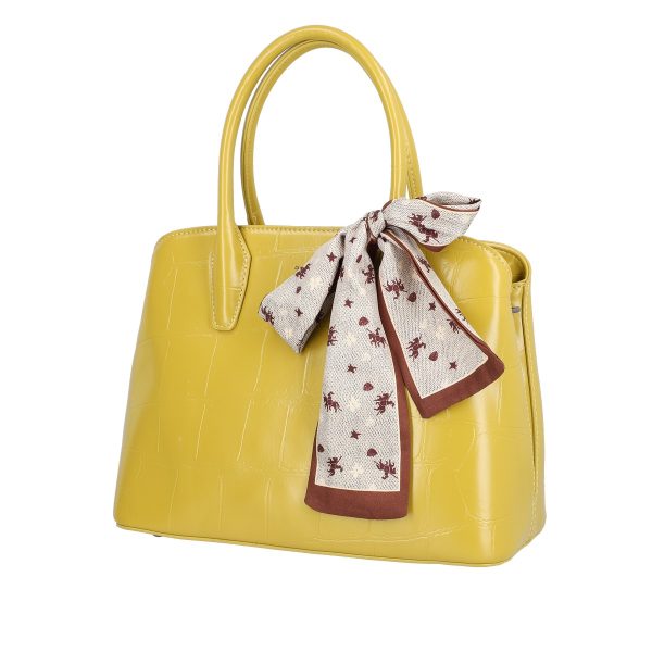 David Jones - Geanta de Mana Dama Casual Piele Ecologica Mustar - David Jones BS6622CA2301137
