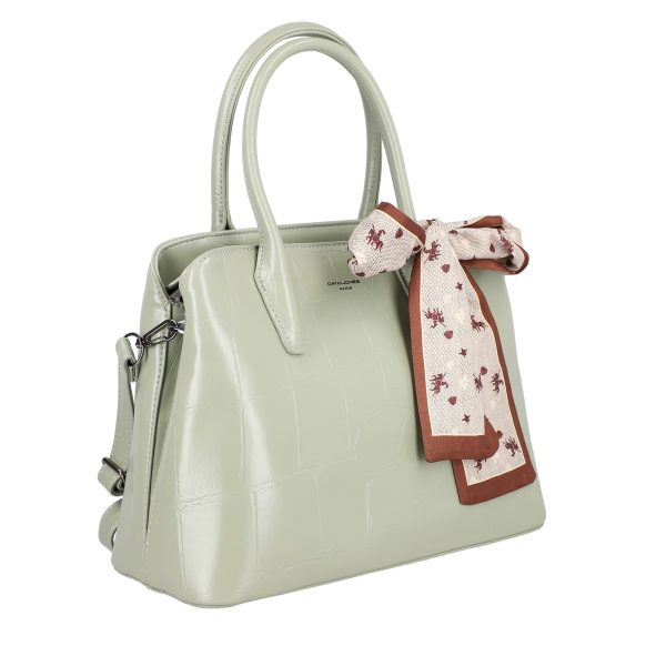 Geanta de Mana Verde Casual Femei din Piele Ecologica - David Jones BS6622CA2301135 122