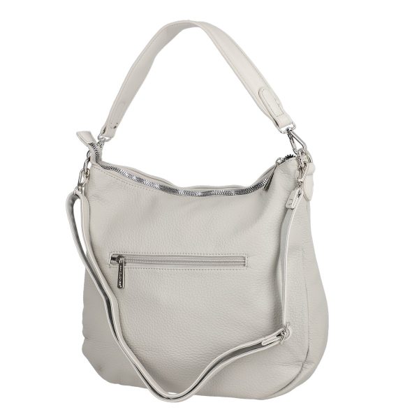 Geanta casual piele eco gri cu buzunar fontal cu fermoar David Jones BS6920CA2301168 121