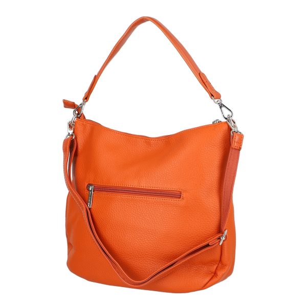 Geanta casual piele eco rosu caramiziu cu buzunar fontal cu fermoar David Jones BS6920CA2301167 123