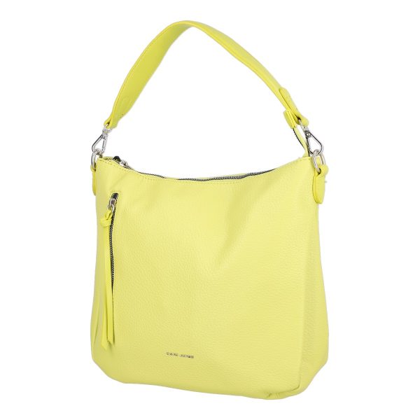 Geanta casual piele eco verde cu buzunar fontal cu fermoar David Jones BS6920CA2301170 120