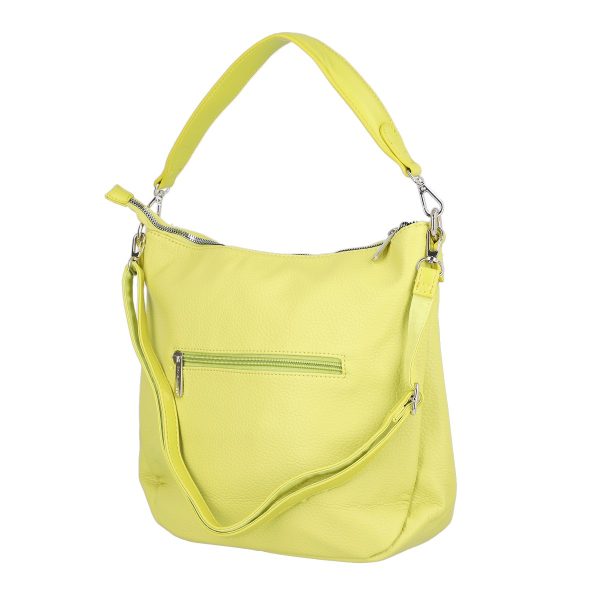 Geanta casual piele eco verde cu buzunar fontal cu fermoar David Jones BS6920CA2301170 121