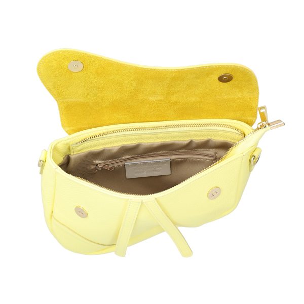 Geanta Galbena Piele Naturala Dama Casual de Umar cu Un Compartiment - Laura Biaggi BS4509SH2301012 121