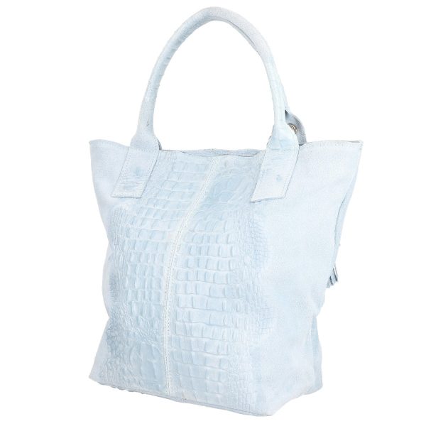 Geanta Albastra Piele Naturala Shopper, Breloc cu Buzunar - Laura Biaggi BS0201SH2301008 121