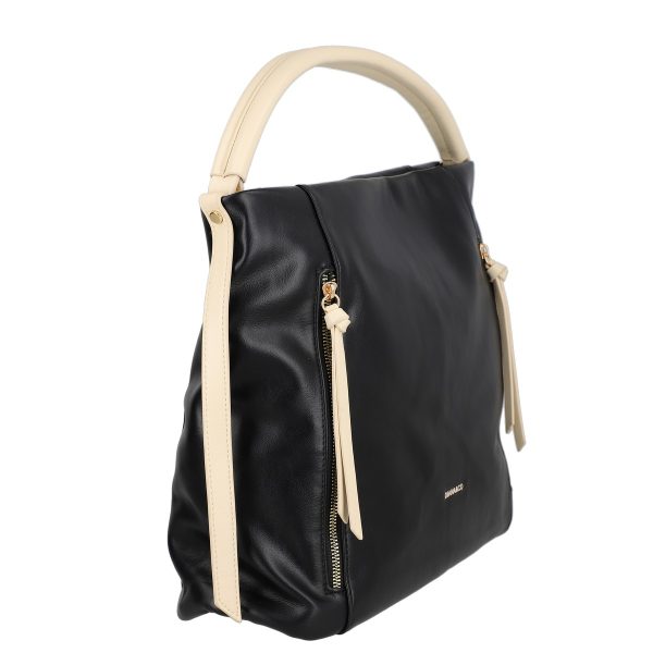 Geanta femei shopper piele ecologica negru cu doua compartimente DianaCO BS3314SH2301178 121