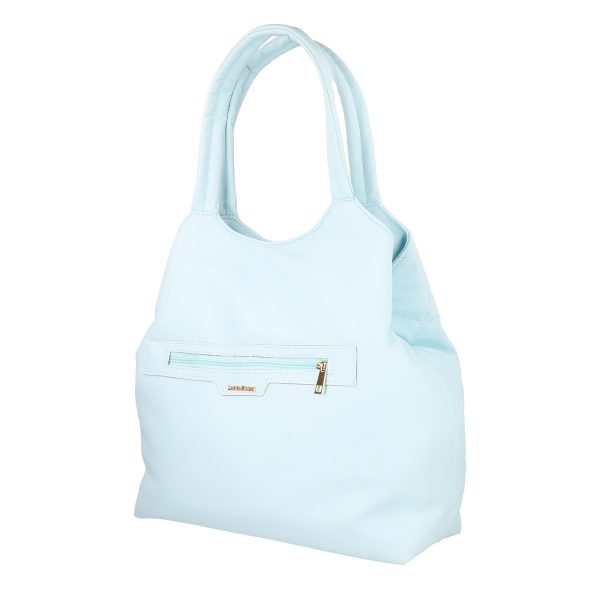 Geanta Shopper din piele eco aspect matlasat albastru cu un compartiment Laura Biaggi BS1233G2301020 121