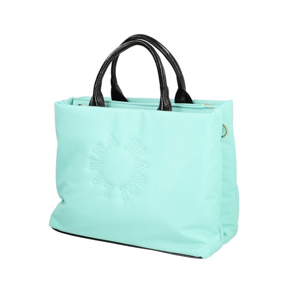 Geanta Shopper Cu Fermoar - Geanta Verde Deschis Shopper pentru Femei din Piele Eco cu Doua Compartimente - Laura Biaggi BS1220G2301026