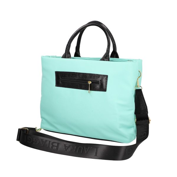 Geanta Verde Deschis Shopper pentru Femei din Piele Eco cu Doua Compartimente - Laura Biaggi BS1220G2301026 121