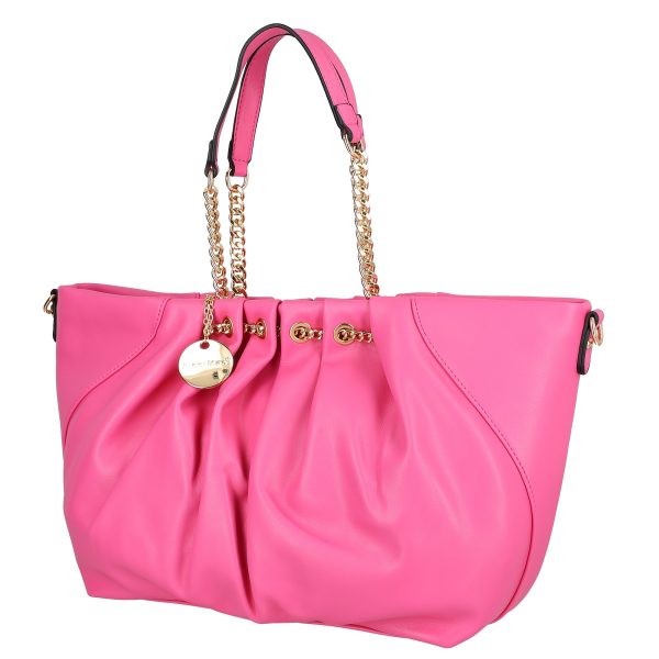 Geanta shopper piele eco fuchsia cu doua compartimente maner lant Alex Max BS1303SH2301105 123