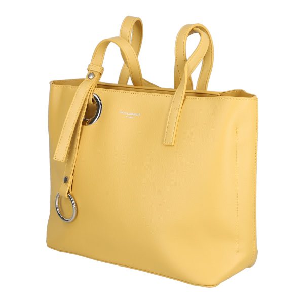 Geanta shopper piele eco galben de umar cu un compartiment David Jones BS6641CA2301148 120