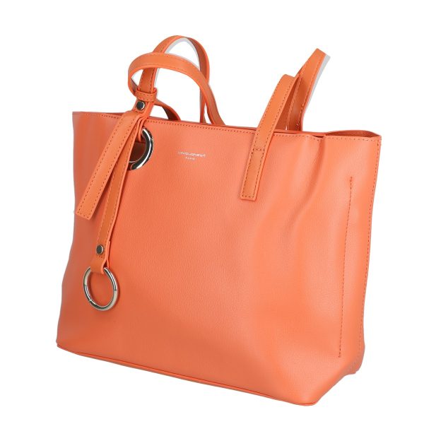 Geanta shopper piele eco rosu caramiziu de umar cu un compartiment David Jones BS6641CA2301149 119