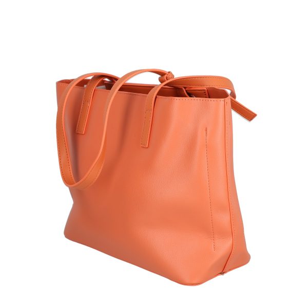 Geanta shopper piele eco rosu caramiziu de umar cu un compartiment David Jones BS6641CA2301149 120
