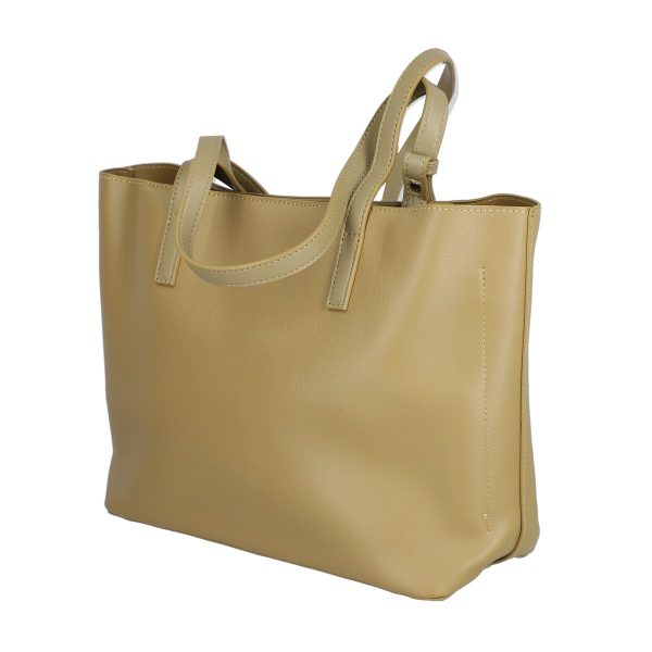 Geanta shopper piele eco verde olive de umar cu un compartiment David Jones BS6641CA2301147 120