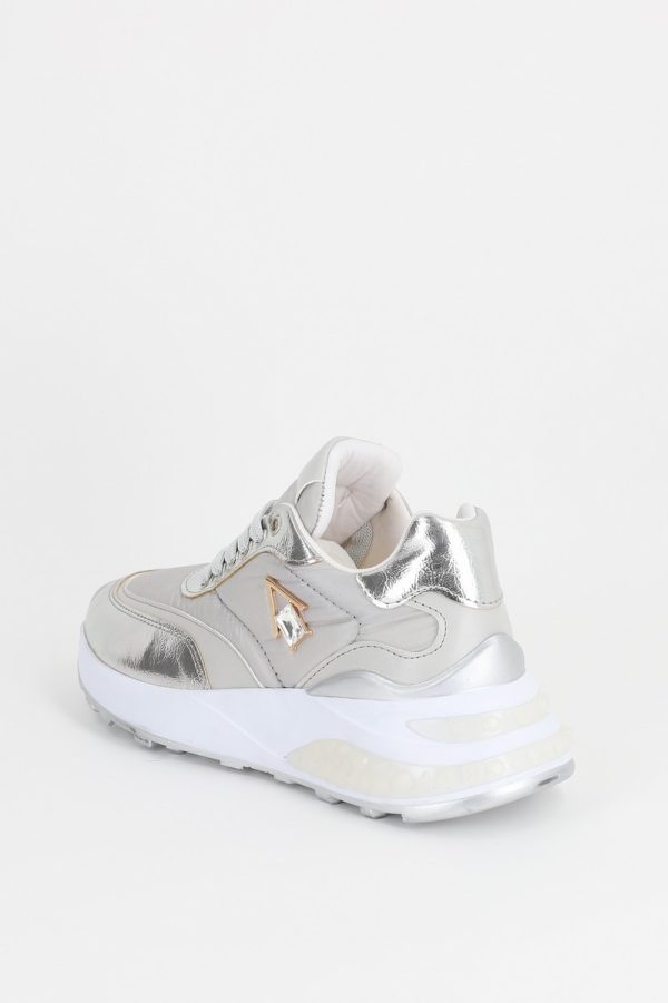 Pantofi Dama Sport cu Platforma si Material Textil Argintiu - BS022PSRO2301500 121