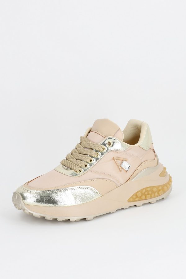 Pantofi Sport Platforma Dama, Material Textil Argintiu - BS022PSRO2301501 119