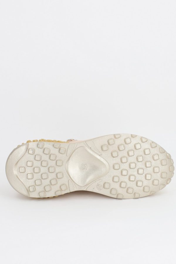 Pantofi Sport Platforma Dama, Material Textil Argintiu - BS022PSRO2301501 120